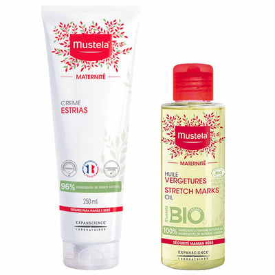 Mustela Maternité Kit Creme Antiestrias 250ml e Óleo 105ml