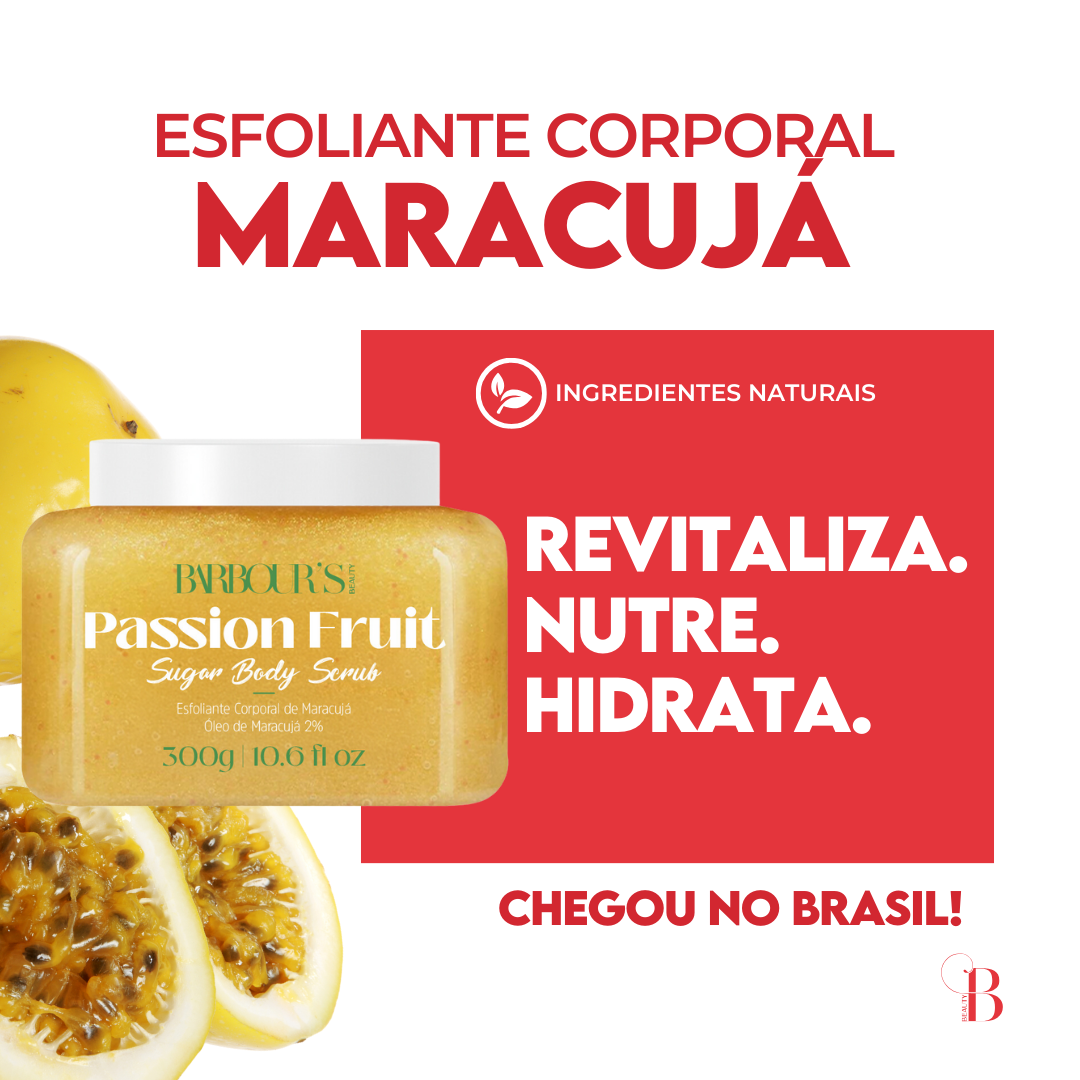 Kit 7 Esfoliantes Corporais - Melancia, Maracujá, Vitamina C, Pitaya, Morango, Kiwi e Coco
